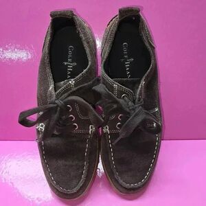 Cole Haan Dark Brown Suede White Stitching Shoe Sneaker Men's 9.5M